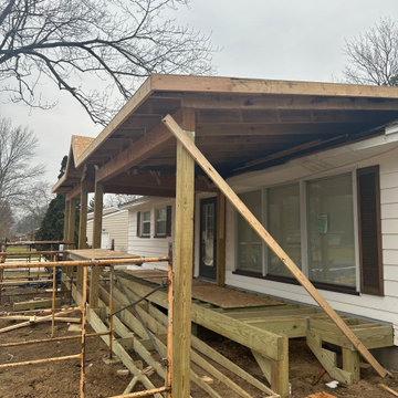 Front Porch w/ Handicap Ramp Build