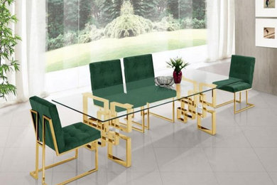 Pierre Velvet Green Dining Chair, Set of 2