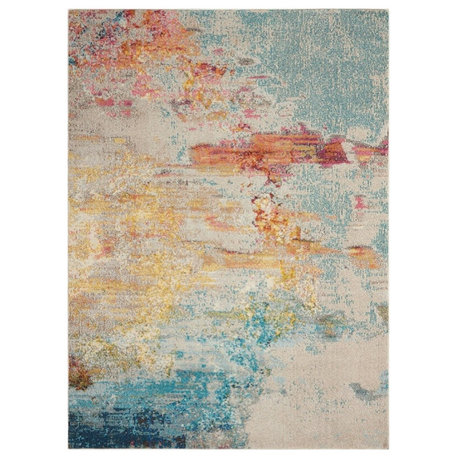 Nourison Celestial 5'3" x 7'3" Sealife Modern Indoor Area Rug