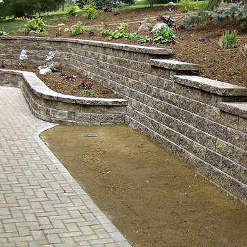 Complete Landscape Install - Retaining wall, Brick Patio, Install, Design