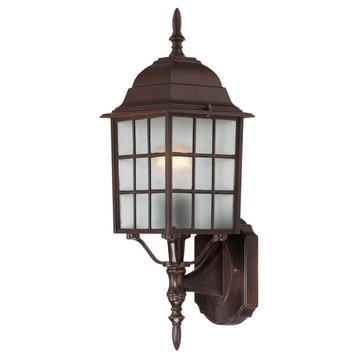 Nuvo 1-Light 100W 18" Wall Fixtures W/ Frosted Glass In Rustic Bronze Finish