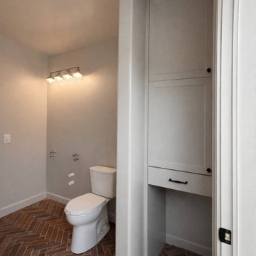 Full-Height Linen Cabinet with Custom Built-In Bathroom Storage