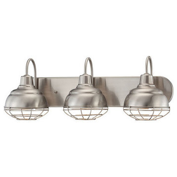 Millennium Lighting Neo-Industrial Vanity, Satin Nickel