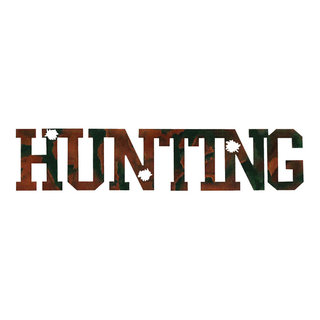 Hunting Word - Rustic - Novelty Signs - by 7055 Inc. | Houzz