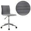 Adjustable Height Fabric Office Chair, Gray