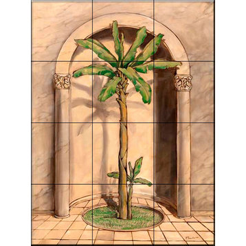 Tile Mural, Romanesque Palm 2 by Paul Brent