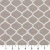 Grey and Off White Geometric Contemporary Oval Upholstery Fabric By The Yard