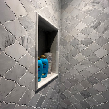 Luxurious marble loft shower room
