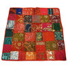 Vintage Table Cloths Red Sari Wall Tapestry