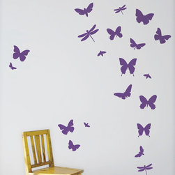 Butterflies Wall Stickers - Violet - Picture Frames