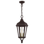 Livex Lighting - Livex Morgan 2 Light Bronze, Antique Gold Cluster Medium Outdoor Pendant Lantern - With clear glass and a classic bronze finish, this outdoor chain hung lantern from the Morgan collection is an elegant way to illuminate traditional exteriors.