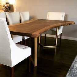 English Walnut Single Slab Table - Dining Tables