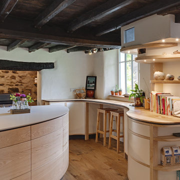 Ash Curved Kitchen