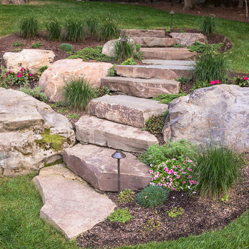 rustic stone steps
