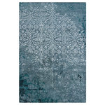 Chandra - Rupec Contemporary Area Rug, Blue, 5'x7'6" - Update the look of your living room, bedroom or entryway with the Rupec Contemporary Area Rug from Chandra. Hand-tufted by skilled artisans and imported from India, this rug features authentic craftsmanship and a beautiful construction with a cotton backing. The rug has a 0.75" pile height and is sure to make an alluring statement in your home.