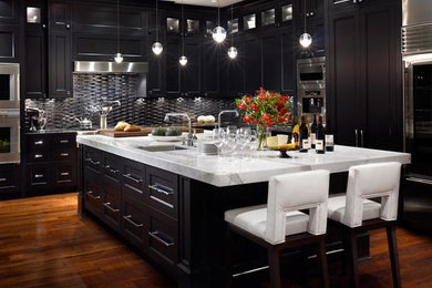 Example of a minimalist kitchen design in Orange County