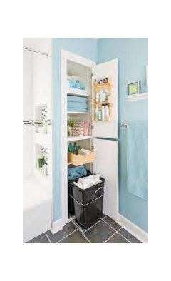 Deep closet in bathroom