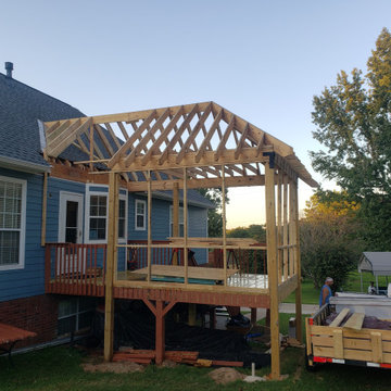 Screened and covered deck addition