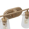 4-Light 31" Cluster Bell Bathroom Lighting, Gold