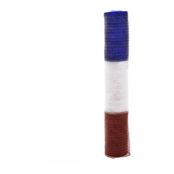 Shea's Wildflower - Mesh Ribbon, American, 10 yards per Roll, Red, White, Blue - Wreaths And Garlands