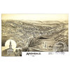 Historic Archbald, PA Map 1892, Vintage Pennsylvania Art Print, 18"x24"