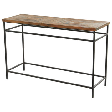Rustic Black Metal Console Table 561648