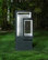 LuxenHome Gray Resin Column Outdoor Fountain with LED Light