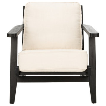 Coley Mid Century Arm Chair White/Black