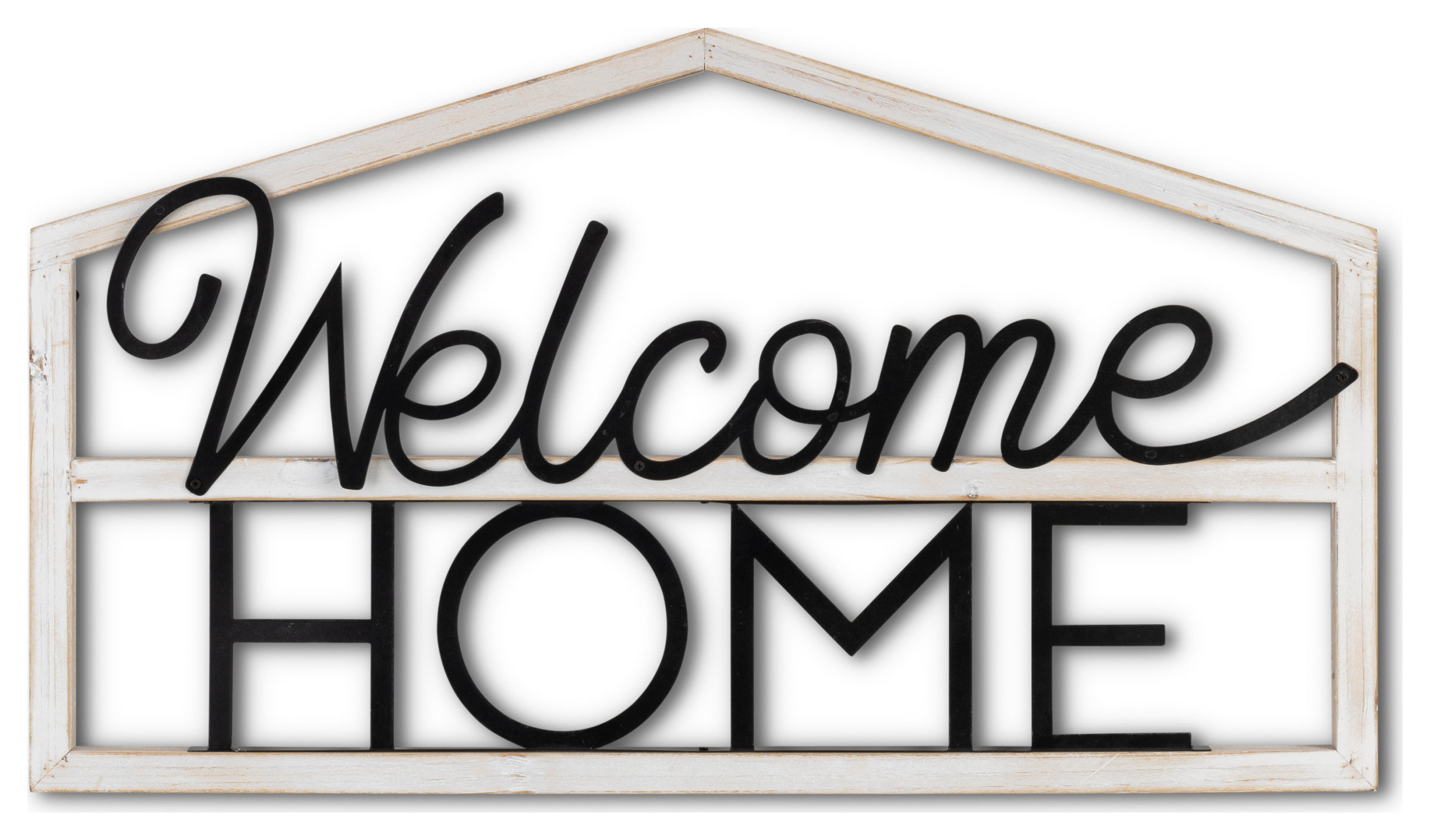 Plaque Décorative Murale 'Welcome' Home Art Design - Métal, Motif Chat, Style Rétro