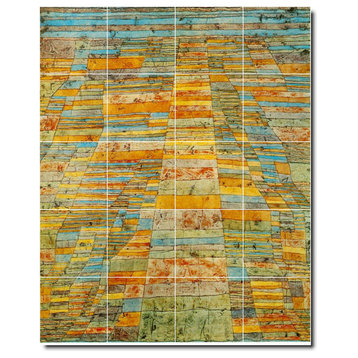 Paul Klee Abstract Painting Ceramic Tile Mural #28, 32"x40"