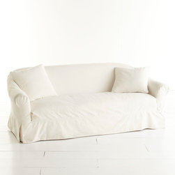 Classic Slipcovered Sofa - White - Sofas