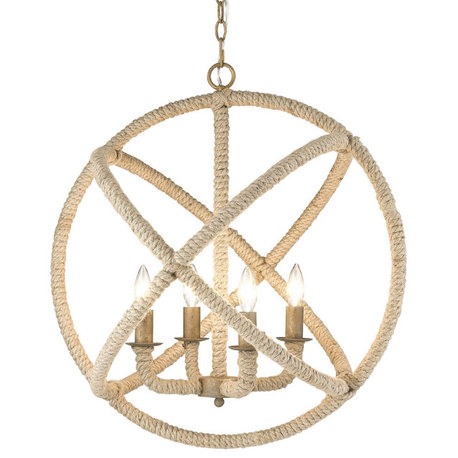 Marina 4-Light Chandelier, Burnished Chestnut