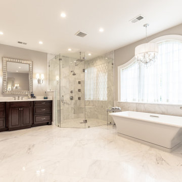 Modern and Serene Spa Master Bath in McLean, Northern Virginia