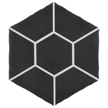 Palm Honeycomb Hex Porcelain Floor and Wall Tile (2.86 sqft./case)