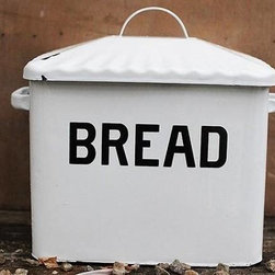 Enamel Metal Bread Box - Bread Boxes