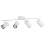 EGLO - Calloway 4-Light Fixed Track Light, White Finish, White Shades - The CALLOWAY 4-Light Track Light features a white finish and 4 adjustable lamp heads which makes it an excellent choice to add a touch of design and provide high-quality illumination in any application