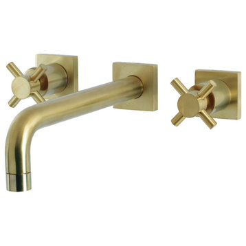 KS6027DX Wall Mount Tub Faucet, Brushed Brass