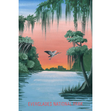 "Florida Everglades" Painting Print on Wrapped Canvas, 20x30