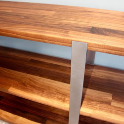 Custom Walnut and Steel Credenza - Entertainment Centers And Tv Stands