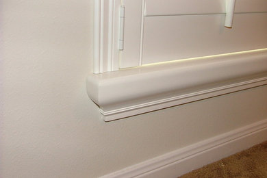Adding Plantation Shutters over existing marble sill