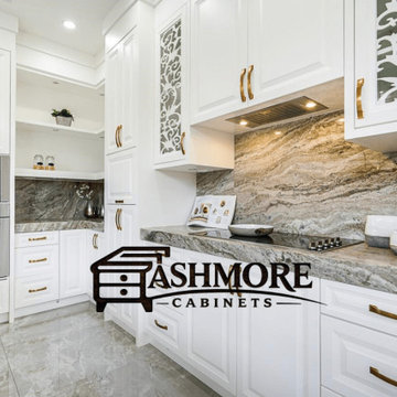 Luxury White Kitchen & Integrated Millwork Project – Lower Mainland BC