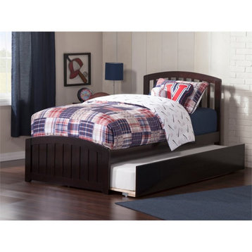 AFI Richmond Solid Wood TwinXL Bed and Footboard with TwinXL Trundle in Espresso