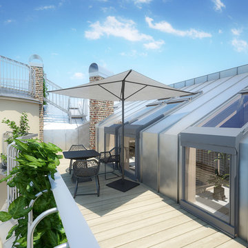 City rooftop romance