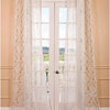 Antoinette White Patterned Sheer Curtain