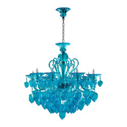 Cyan Design Bella Vetro Aqua Chandelier in Aqua Finish - Chandeliers