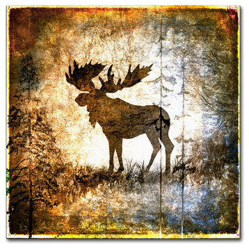 LightBoxJournal 'High Country Moose' Canvas Art, 35" x 35"