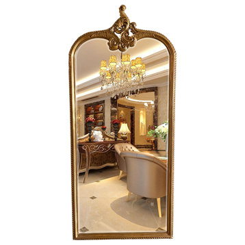 Infinity Gold Accent Clef Crown Mirror