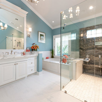 master bath transitional revovation