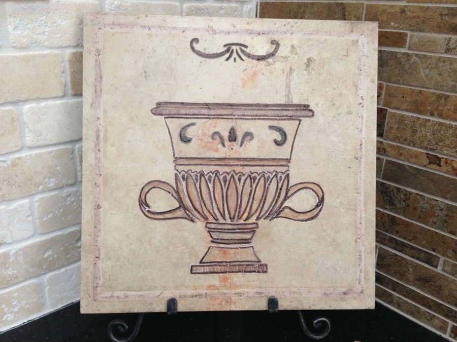 Kitchen Backsplash Tile: Travertine Marble w/two backspalsh tile options