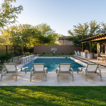 Modern Outdoor Living Design with Pool & Fire Pit in Phoenix